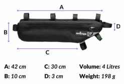 Sacoche De Cadre Miss Grape Internode 4 Waterproof 4L Noir -Equipement Vélo Gravel Soldes unnamed file 1393