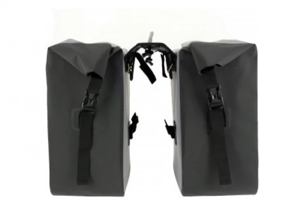 HAPO-G Paire De Sacoches Arrière 2x23 Litres Waterproof Noir / Gris 4 HAPO-G Paire De Sacoches Arrière 2x23 Litres Waterproof Noir / Gris – Image 2