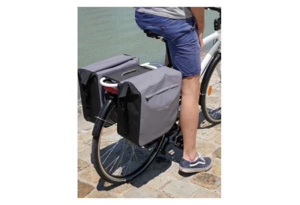 HAPO-G Paire De Sacoches Arrière 2x23 Litres Waterproof Noir / Gris 8 HAPO-G Paire De Sacoches Arrière 2x23 Litres Waterproof Noir / Gris – Image 6