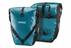 Equipement Vélo Gravel Soldes 24 Paire De Sacoches De Porte-Bagages Ortlieb Back-Roller Classic Quick-Lock2.1 40L Bleu Petrol Noir Gris / Noir