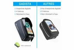 Gadista SACOCHE CADRE DE VELO POUR SMARTPHONE, SUPPORT TELEPHONE VELO, POCHETTE VELO ETANCHE -Equipement Vélo Gravel Soldes unnamed file 168