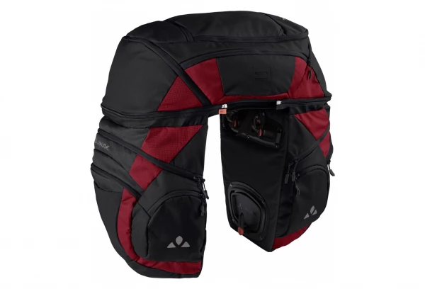 Sacoche De Porte-bagage Triple Vaude Karakorum Pro Noir/Carmine 3 Sacoche De Porte-bagage Triple Vaude Karakorum Pro Noir/Carmine
