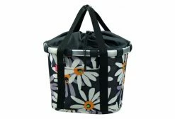 Sacoche De Guidon Klickfix Bikebasket Marguerites Noir
