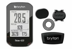 BRYTON Compteur GPS Rider 420T + Ceinture Cardio/Capteur Cadence