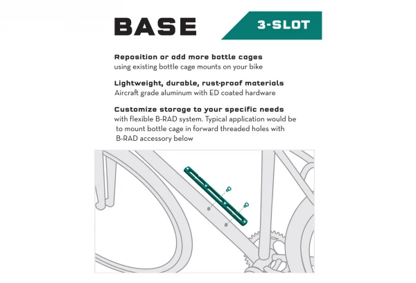 Support De Porte-Bidon Wolf Tooth B-RAD 3 Slot Noir 5 Support De Porte-Bidon Wolf Tooth B-RAD 3 Slot Noir – Image 3