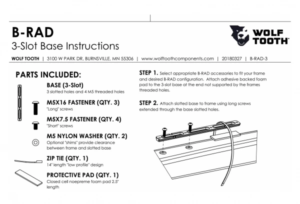 Support De Porte-Bidon Wolf Tooth B-RAD 3 Slot Noir 7 Support De Porte-Bidon Wolf Tooth B-RAD 3 Slot Noir – Image 5