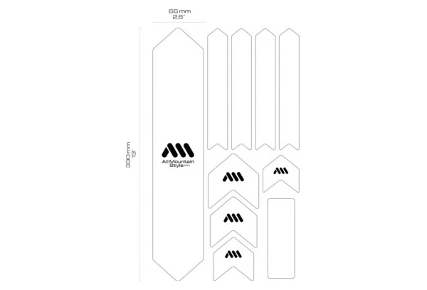 Kit Protection De Cadre ALL MOUNTAIN STYLE Honey Comb XL 10 Pcs - Loup 5 Kit Protection De Cadre ALL MOUNTAIN STYLE Honey Comb XL 10 Pcs - Loup – Image 3