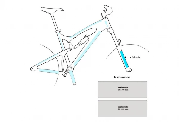 Kit De Protections YTWO Fourche (2 Pieces) 0.30mm 100x300mm Clair 5 Kit De Protections YTWO Fourche (2 Pieces) 0.30mm 100x300mm Clair – Image 3