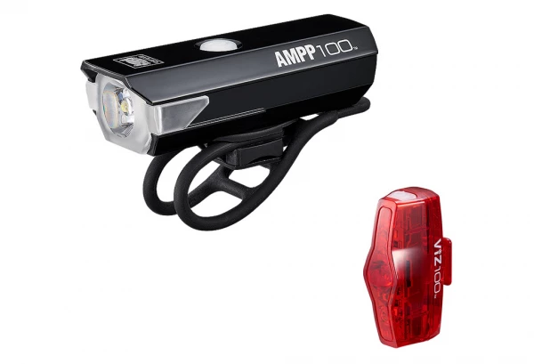 Paire D'Éclairages Cateye AMPP100 & ViZ100 Noir 3 Paire D'Éclairages Cateye AMPP100 & ViZ100 Noir