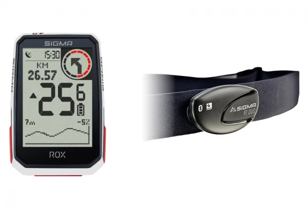 Compteur GPS Sigma ROX 4.0 Pack Cardio Blanc 3 Compteur GPS Sigma ROX 4.0 Pack Cardio Blanc