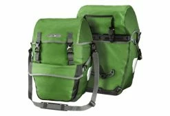 Paire De Sacoches De Porte-Bagages Ortlieb Bike-Packer Plus 42L Vert Kiwi Moss Rouge / Rouge