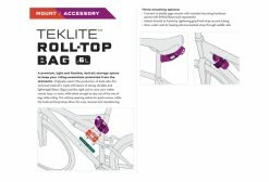 Sacoche De Cadre Wolf Tooth B-RAD TekLite Roll-Top Bag 0.6L + Plaque De Montage Gris -Equipement Vélo Gravel Soldes unnamed file 7399