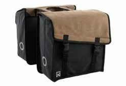 Sacoches Porte-Bagage Willex Dubbele Canvas 38L Noir / Marron