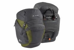 Paire De Sacoches De Porte-bagage Arrière Vaude OnTour Back Iron/bamboo Gris / Vert