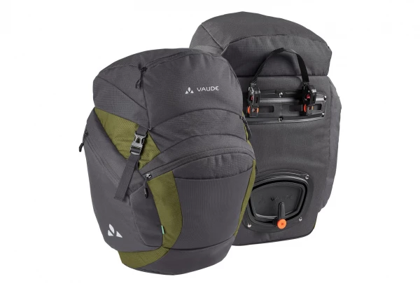 Paire De Sacoches De Porte-bagage Arrière Vaude OnTour Back Iron/bamboo Gris / Vert 3 Paire De Sacoches De Porte-bagage Arrière Vaude OnTour Back Iron/bamboo Gris / Vert